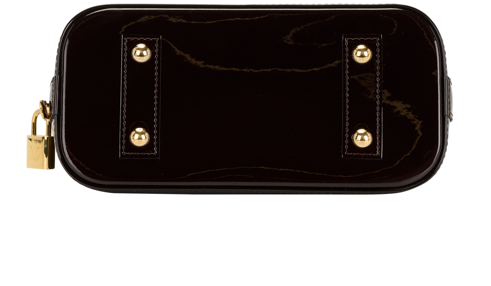 Alma BB, &pound;850, Handbags, Burgundy, Patent Leather, Top view